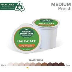 Keurig K-Cups<Green Mountain Half-Caff Coffee Keurig® K-Cup® Pods, Medium Roast, 24/Box (6999)