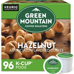 Keurig K-Cups<Green Mountain Hazelnut Coffee Keurig® K-Cup® Pods, Light Roast, 96/Carton (6792)
