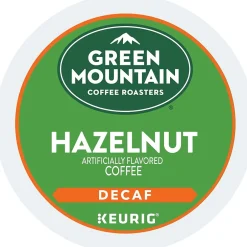 Keurig K-Cups<Green Mountain Hazelnut Decaf Coffee Keurig® K-Cup® Pods, Light Roast, 96/Carton (77923)