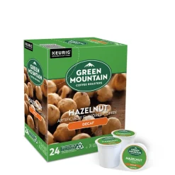Keurig K-Cups<Green Mountain Hazelnut Decaf Coffee, Light Roast, 0.33 oz. Keurig® K-Cup® Pods, 24/Box (7792)