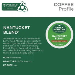 Keurig K-Cups<Green Mountain Nantucket Blend Coffee Keurig® K-Cup® Pods, Medium Roast, 96/Carton (6663)