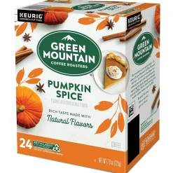 Keurig K-Cups<Green Mountain Pumpkin Spice Coffee, Keurig® K-Cup® Pod, Light Roast, 96/Carton (6758)