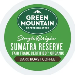 Keurig K-Cups<Green Mountain Sumatra Reserve Coffee, Dark Roast, 0.40 oz. Keurig® K-Cup® Pods, 96/Carton (GMT4060CT)