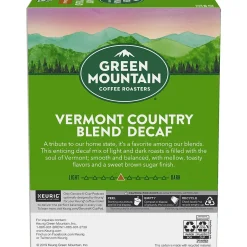Keurig K-Cups<Green Mountain Vermont Country Blend Decaf Coffee Keurig® K-Cup® Pods, Medium Roast, 24/Box (7602)