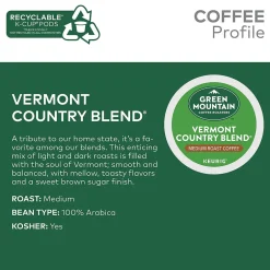 Keurig K-Cups<Green Mountain Vermont Country Blend Coffee Keurig® K-Cup® Pods, Medium Roast, 96/Carton (GMT6602CT)