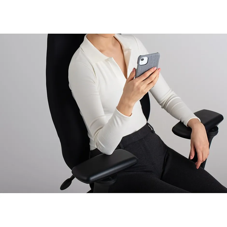 Online + ergoCentric airCentric3 Task Chair, Extra Long Seat, Black (AIR3STXL) Office Chairs