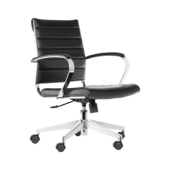 Capsule Faux Leather Swivel Task Chair, Black (GMCC-00850) Office Chairs