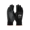 Work Gloves<G-Tek 33-B125 Polyurethane Coated Nylon Gloves, Medium, 13 Gauge, Black, 12 Pairs (33-B125/M)