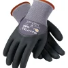Work Gloves<G-Tek Coated Work Gloves; MaxiFlex Ultimate Seamless Nylon Knit Liner, 3/4 Nitrile Coating, LG, 12Pr (34-875/L)