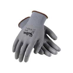 Work Gloves<G-Tek 33-G125 Polyurethane Coated Nylon Gloves, Large, 13 Gauge, Gray, 12 Pairs (33-G125/L)