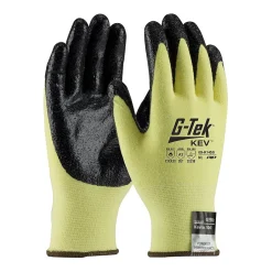 Work Gloves<G-Tek KEV Seamless Knit Nitrile Coated Cut Resistant Gloves, ANSI A2, Yellow, X-Large, 12 Pairs (09-K1450/M)