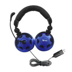 Hamilton Buhl USB-A Noise Canceling Stereo Computer Headset, Blue (TP1-USB)* Headsets