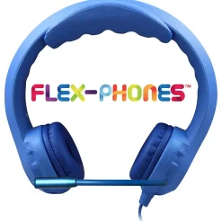 Hamilton Buhl HamiltonBuhl Kid's Flex-Phones TRRS Headset with Gooseneck Microphone, Blue (HECKFX2UBLU)