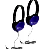 Hamilton Buhl HamiltonBuhl Primo Stereo Headphones, Blue, 2/Pack (HECPRM100-2)
