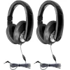 Hamilton Buhl HamiltonBuhl Smart-Trek Deluxe Stereo Headphones, 2/Pack (HECST1BK-2)
