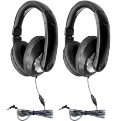 Hamilton Buhl HamiltonBuhl Smart-Trek Deluxe Stereo Headphones, 2/Pack (HECST1BK-2)