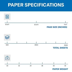 Sale Colors Multipurpose Paper, 20 lbs., 8.5" x 11", Blue, 500 Sheets/Ream (103309) Multipurpose Paper