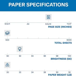 New Copy Plus 8.5" x 14" Copy Paper, 20 lbs., 92 Brightness, 500 Sheets/Ream (105015) Copy Paper