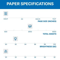 Outlet Copy Plus 8.5" x 11" Copy Paper, 20 lbs., 92 Brightness, 2500 Sheets/Carton (105650) Copy Paper