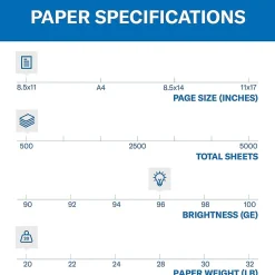 Best Fore 8.5" x 11" Multipurpose Paper, 20 lbs., 96 Brightness, 500 Sheets/Ream (103267) Multipurpose Paper