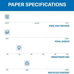 Online Great White 30% Recycled 8.5" x 11" Copy Paper, 20 lbs., 92 Brightness, 500 Sheets/Ream (86700) Copy Paper
