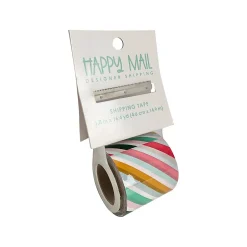 Happy Mail Packing Tape with Dispenser, 1.8" x 16.4 yds., Multicolor (246452)* Packing Tape