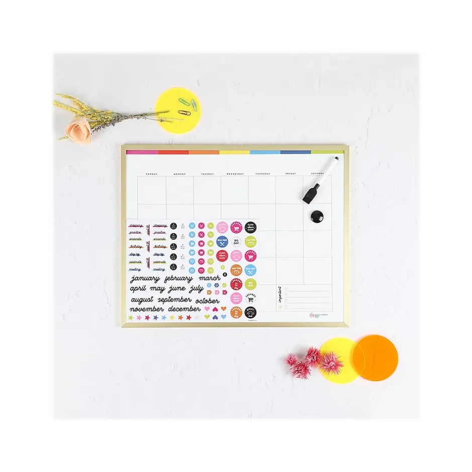 Best Happy Planner Color Block Dry-Erase Whiteboard, 16" x 20" (AF3DEB-031) Dry Erase