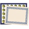 Outlet Art Deco Certificate Set, 9" x 12", Blue, 110/Set (H-VA438) Awards & Certificates