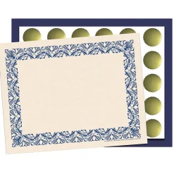 Outlet Art Deco Certificate Set, 9" x 12", Blue, 110/Set (H-VA438) Awards & Certificates
