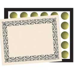 Sale Art Deco Certificate Set, 9" x 12", Black, 110/Set (H-VA437) Awards & Certificates