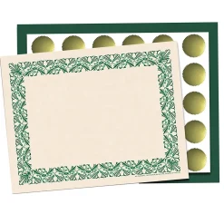 Outlet Art Deco Certificate Set, 9" x 12", Green, 110/Set (H-VA436) Awards & Certificates