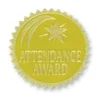 Discount Attendance Award Gold Foil Embossed Certificate Seals, 1-3/4", Pack of 54 (H-VA375) Awards & Certificates