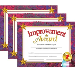 Clearance Publishing Improvement Award Certificate, 30 Per Pack, 3 Packs (H-VA688-3) Awards & Certificates