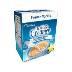 Milk & Creamer<Heartland Hobby Heartland French Vanilla Dairy-Free Liquid Coffee Creamer, 0.37 oz., 24/Box (HFP06123BX)