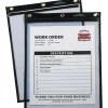 C-Line Heavy-Duty Super Heavyweight Plus Shop Ticket Holders, 12" x 9", Black, 15/Bx (CLI50912) New