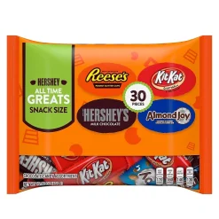 Chocolate<Hershey's Hershey All Time Greats Chocolate Assortment Snack SIze Candy, 15.92 oz, Variety Bag, 30 Pieces (600-B0004)