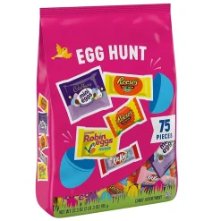 Chocolate<Hershey's Hershey Assorted Flavored, Easter Candy Variety Bag, 32.3 oz (75 Pieces)