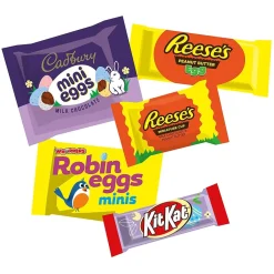 Chocolate<Hershey's Hershey Assorted Flavored, Easter Candy Variety Bag, 32.3 oz (75 Pieces)