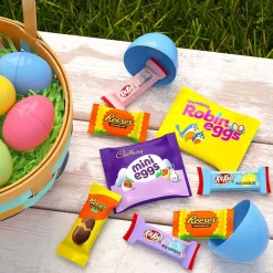 Chocolate<Hershey's Hershey Assorted Flavored, Easter Candy Variety Bag, 32.3 oz (75 Pieces)