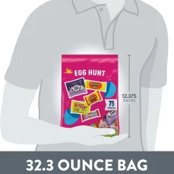 Chocolate<Hershey's Hershey Assorted Flavored, Easter Candy Variety Bag, 32.3 oz (75 Pieces)