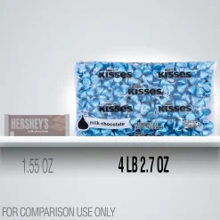 Chocolate<KISSES HERSHEY'S Milk Chocolate Candy Pieces, 66.7 oz. (246-00053)