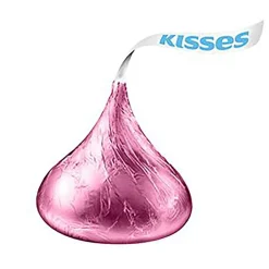 Chocolate<KISSES HERSHEY'S Pink Foil Milk Chocolate Pieces, 66.7 oz. (HEC33434)