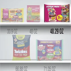 Hard Candy & Lollipops<Hershey's Mega Mix Chocolate and Sweets Assortment Variety, 48.29 oz., 135 Pieces (HEC93958)