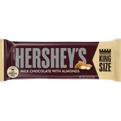 Chocolate<Hershey's Milk Chocolate Bar with Almonds King Size 2.6 oz (HEC22100)