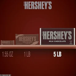 Chocolate<Hershey's Milk Chocolate Snack Size, Candy Bars Jumbo Bag, 19.8 oz (246-00015)