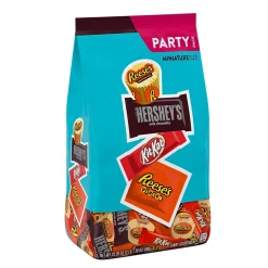 Chocolate<Hershey's Party Pack Miniatures Reese's, , KitKAt & Reese's Pieces Milk Chocolate Variety, 33.38 oz. (HEC39991)