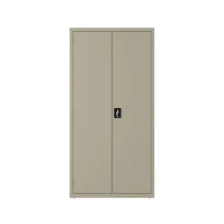 Clearance 72" Steel Wardrobe Cabinet with 4 Shelves, Putty (22631) Storage Cabinets
