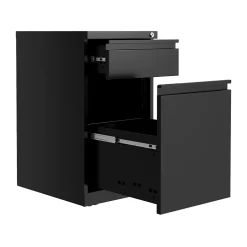 2-Drawer Mobile Vertical File Cabinet, Letter Size, Lockable, 27.75