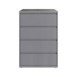 Clearance HL10000 Series 4-Drawer Lateral File Cabinet, Locking, Letter/Legal, Arctic Silver, 36" (23746) File Cabinets