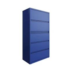 Sale HL10000 Series 5-Drawer Lateral File Cabinet, Locking, Letter/Legal, Classic Blue, 36" (24260) File Cabinets